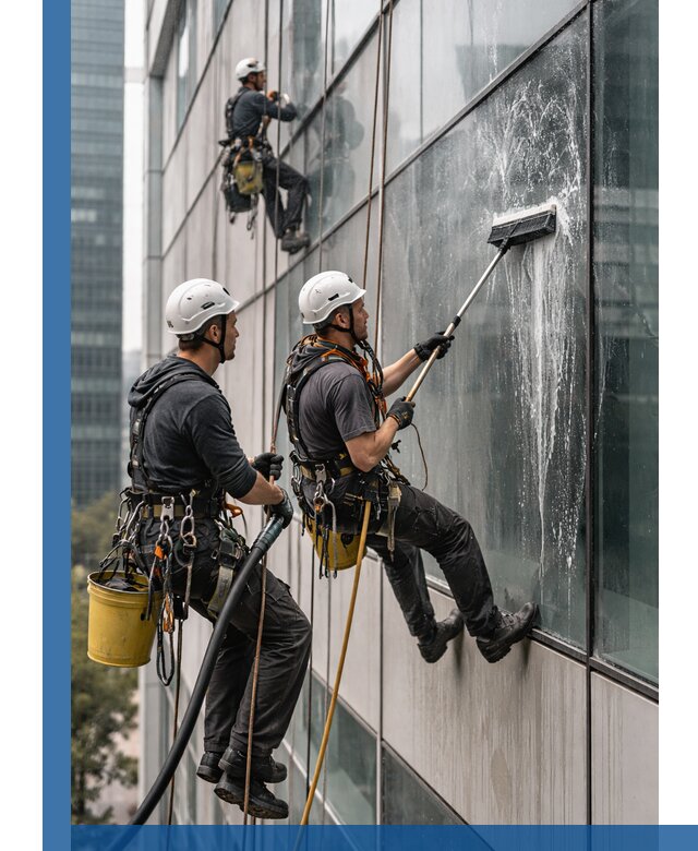 Профессиональная высотная мойка фасадов зданий в Чебаркуле