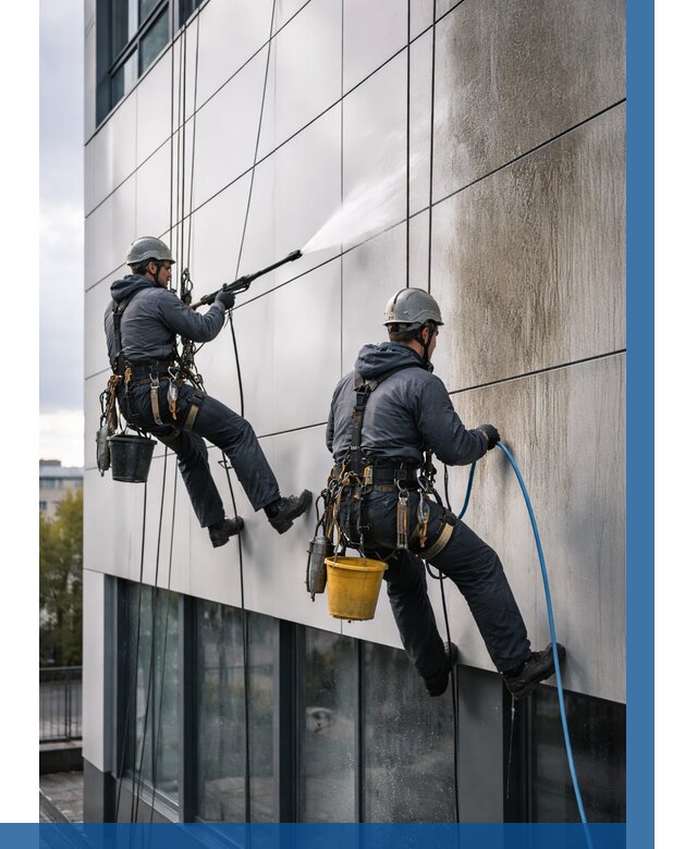 Мойка фасада из композита в Чебаркуле по цене от 322 р. | ВЫСОТНИК-Чбр