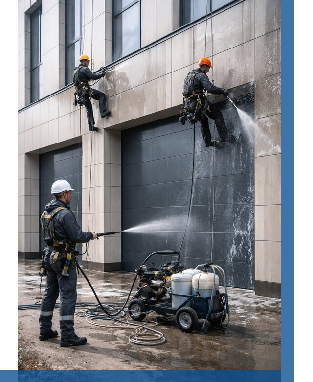 Послестроительная мойка фасада в Чебаркуле от 322 р. | ВЫСОТНИК-Чбр