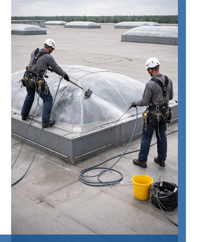 Мойка зенитных фонарей в Чебаркуле, заказать от 4832 р. | ВЫСОТНИК-Чбр