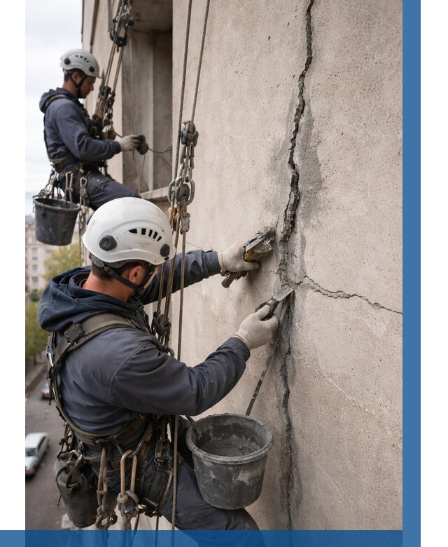 Заделка трещин на фасаде в Чебаркуле от 966 р. | ВЫСОТНИК-Чбр