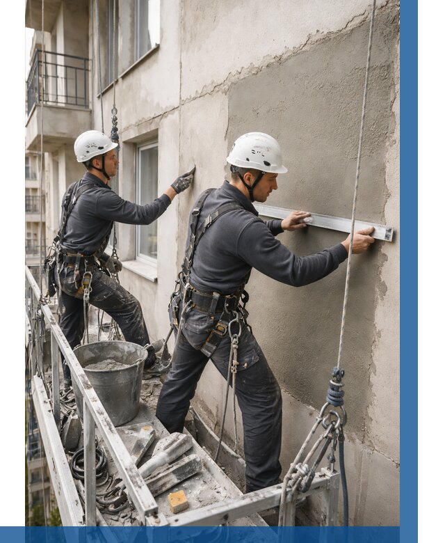 Штукатурка фасада на высоте в Чебаркуле от 966 р. | ВЫСОТНИК-Чбр