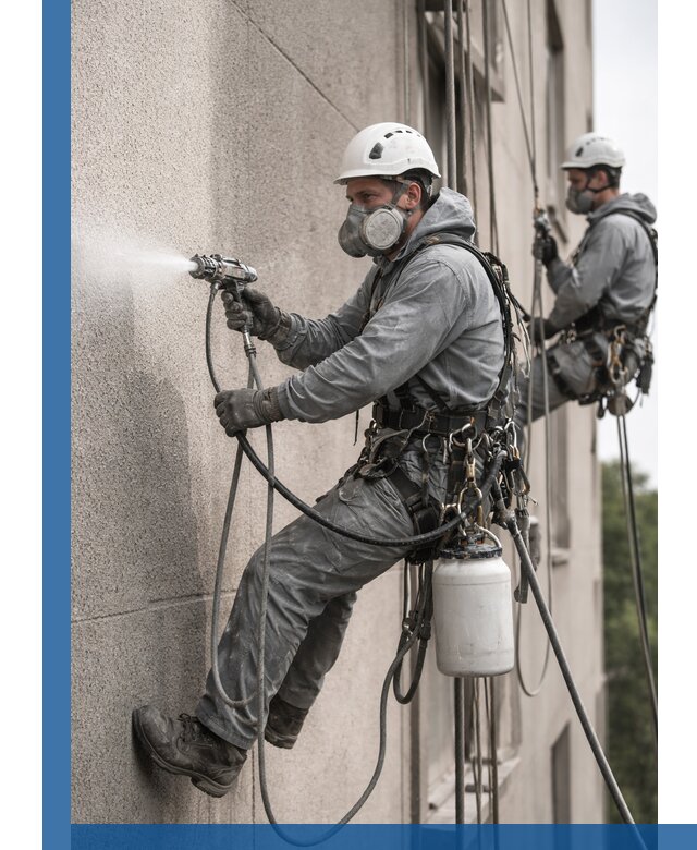 Безвоздушная покраска фасадов зданий в Чебаркуле профессионально