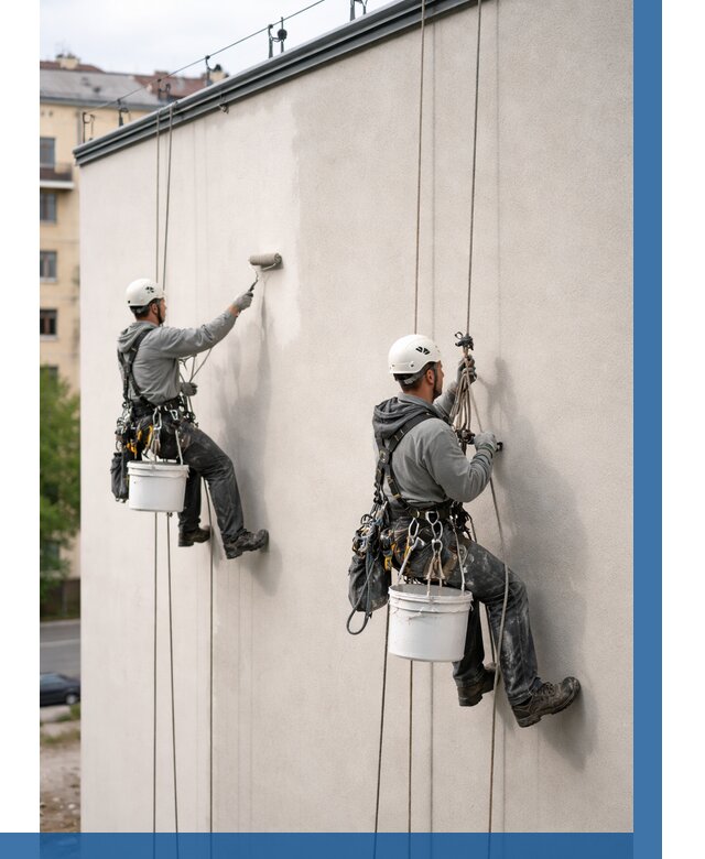 Покраска оштукатуренного фасада в Чебаркуле от 344 р. | ВЫСОТНИК-Чбр