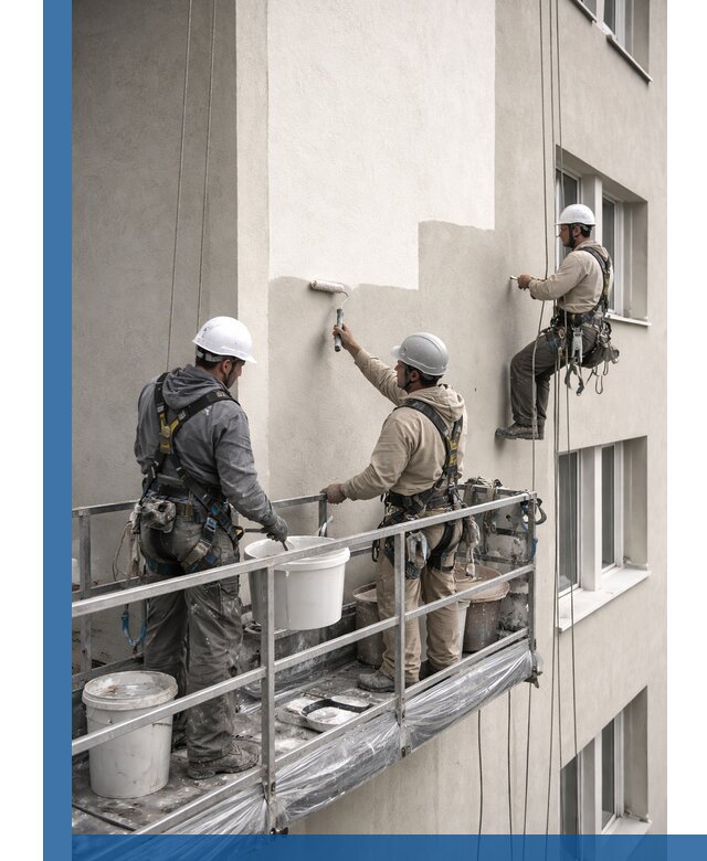 Покраска оштукатуренного фасада в Чебаркуле под ключ с гарантией