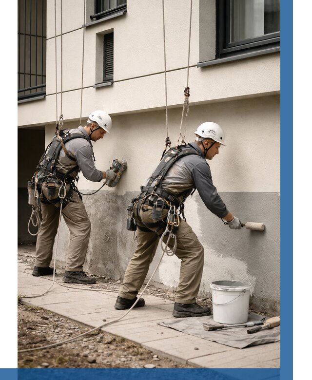 Окраска цоколя здания в Чебаркуле от 483 р. под ключ | ВЫСОТНИК-Чбр