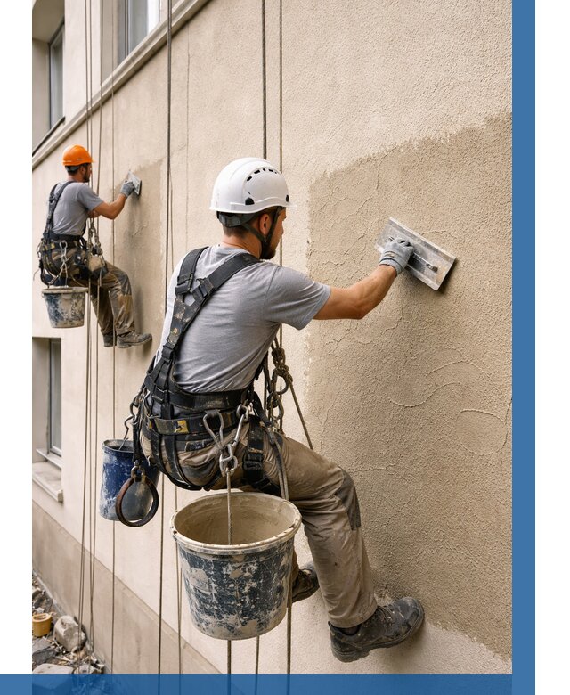 Декоративная штукатурка фасада в Чебаркуле от 1288 р. | ВЫСОТНИК-Чбр