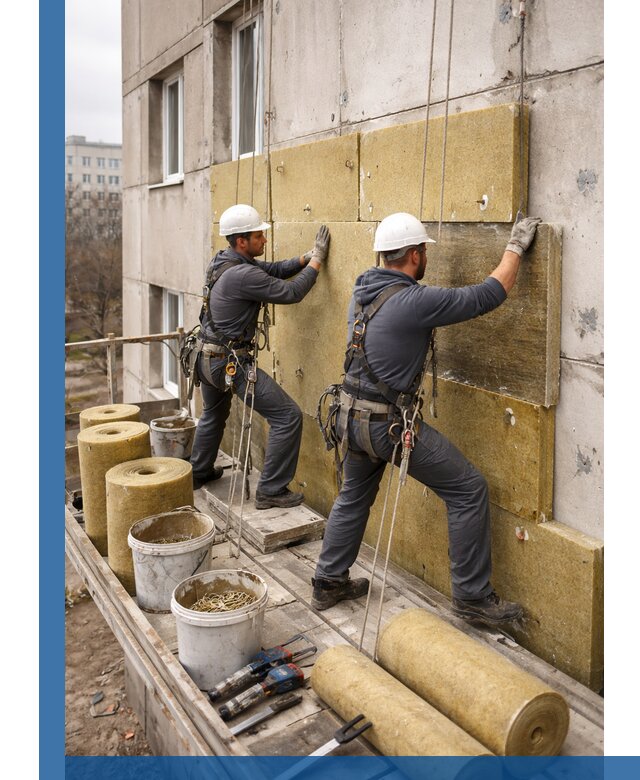 Утепление фасада минватой в Чебаркуле под ключ с гарантией