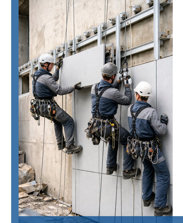 Монтаж вентилируемого фасада в Чебаркуле под ключ с гарантией качества