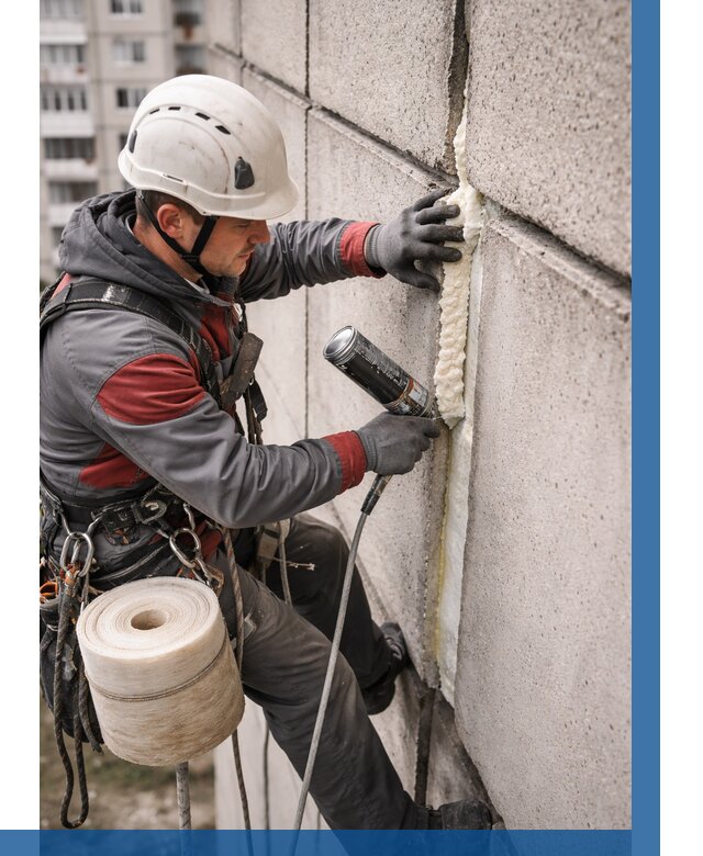 Утепление межпанельных швов в Чебаркуле от 752 р. | ВЫСОТНИК-Чбр