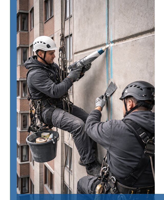 Вторичная герметизация швов фасада и кровли в Чебаркуле