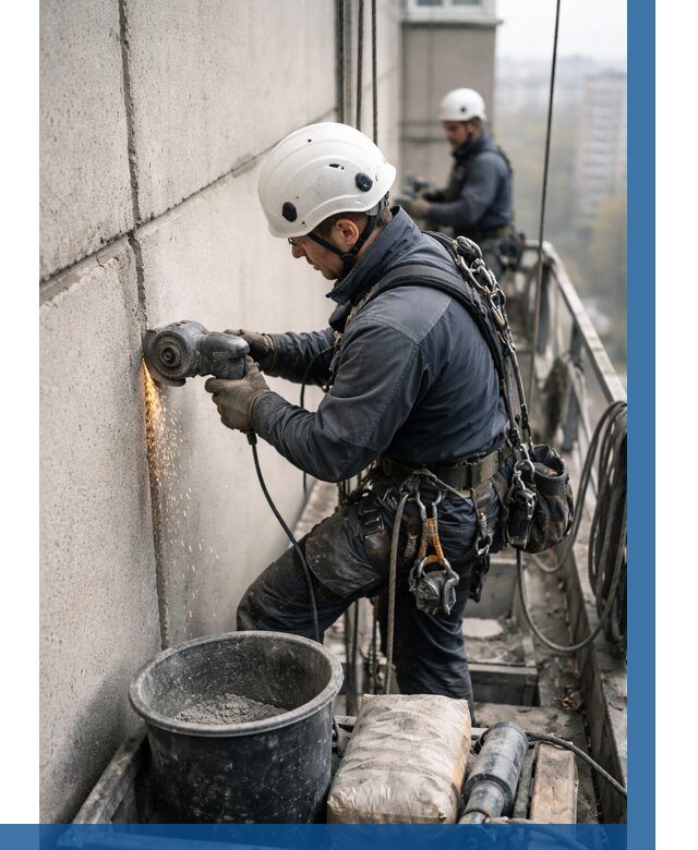 Штробление межпанельных швов в Чебаркуле от 1288 р. | ВЫСОТНИК-Чбр