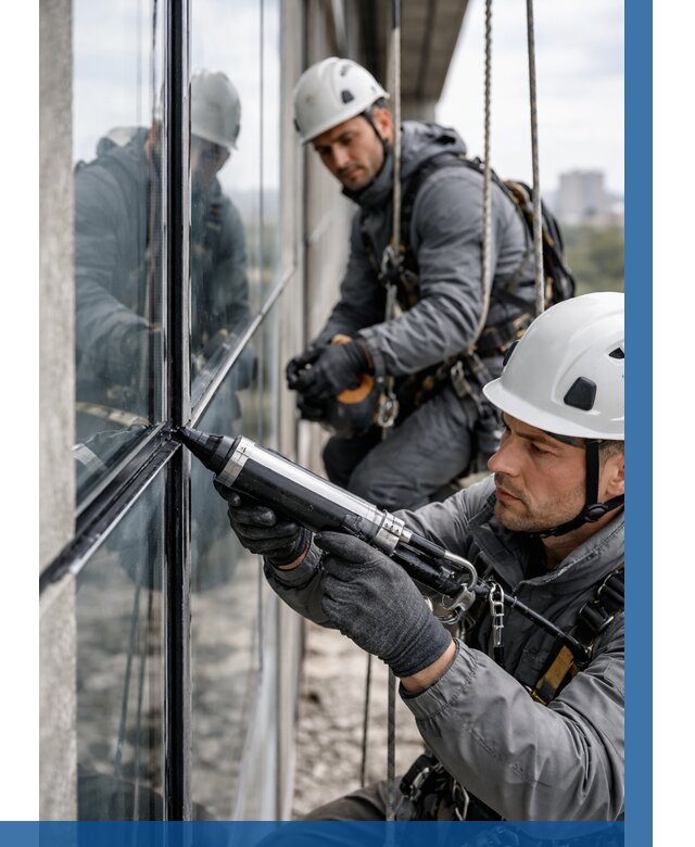 Герметизация витражных швов в Чебаркуле от 698 р. | ВЫСОТНИК-Чбр