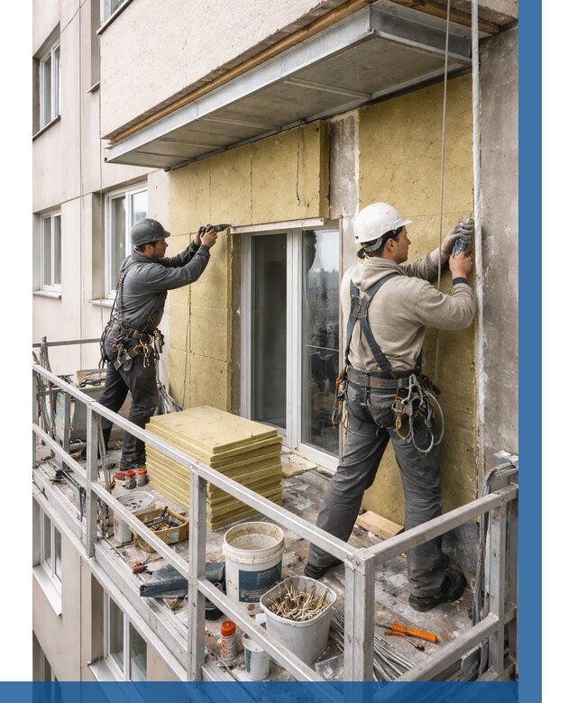 Утепление балкона снаружи в Чебаркуле от 1718 р. под ключ ВЫСОТНИК-Чбр