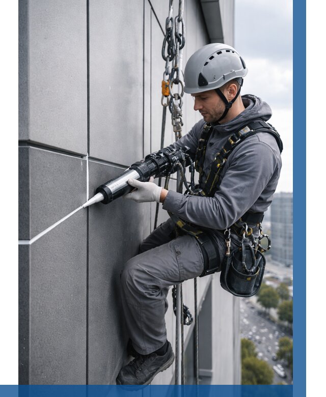 Герметизация стыков фасадных панелей в Чебаркуле от 6979 р.| ВЫСОТНИК-Чбр