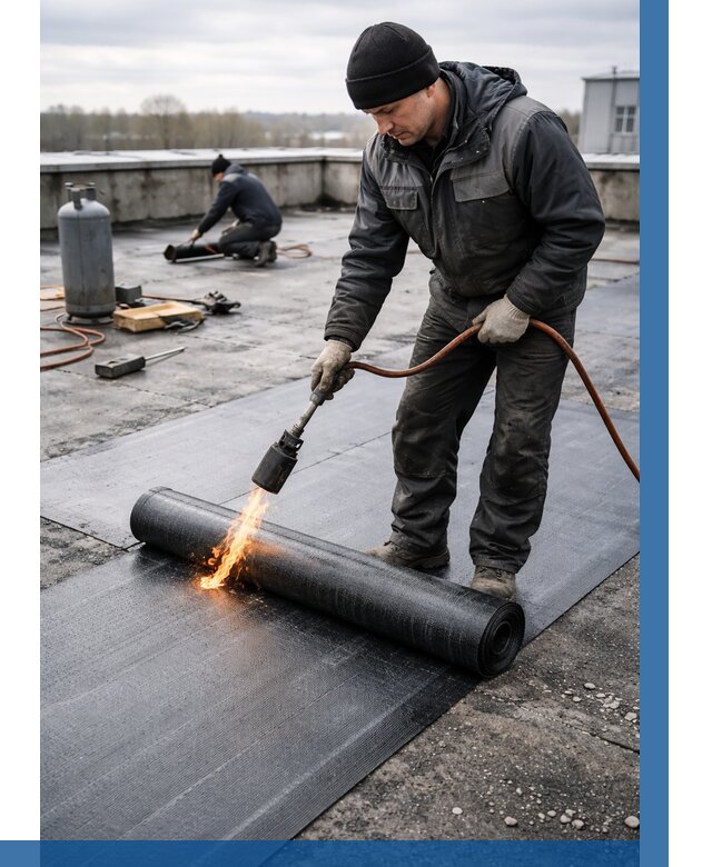 Ремонт наплавляемой кровли в Чебаркуле от 752 р. | ВЫСОТНИК-Чбр