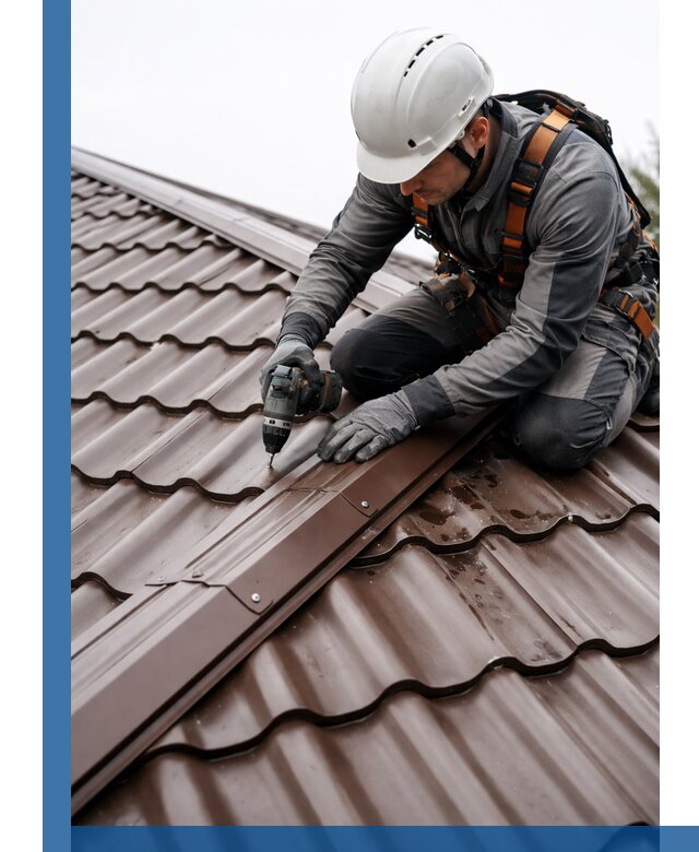 Ремонт металлочерепицы на крыше в Чебаркуле профессионально