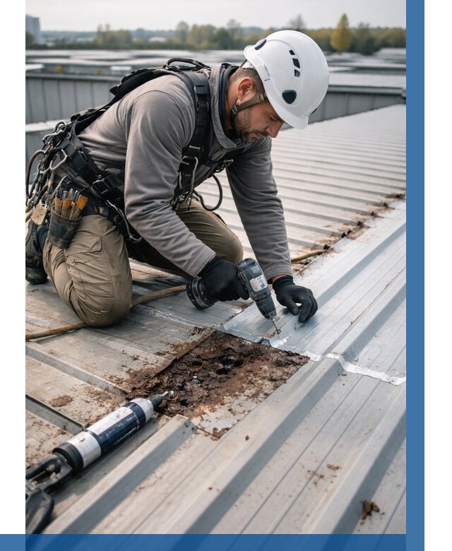 Ремонт профнастила на кровле в Чебаркуле от 752 р. | ВЫСОТНИК-Чбр