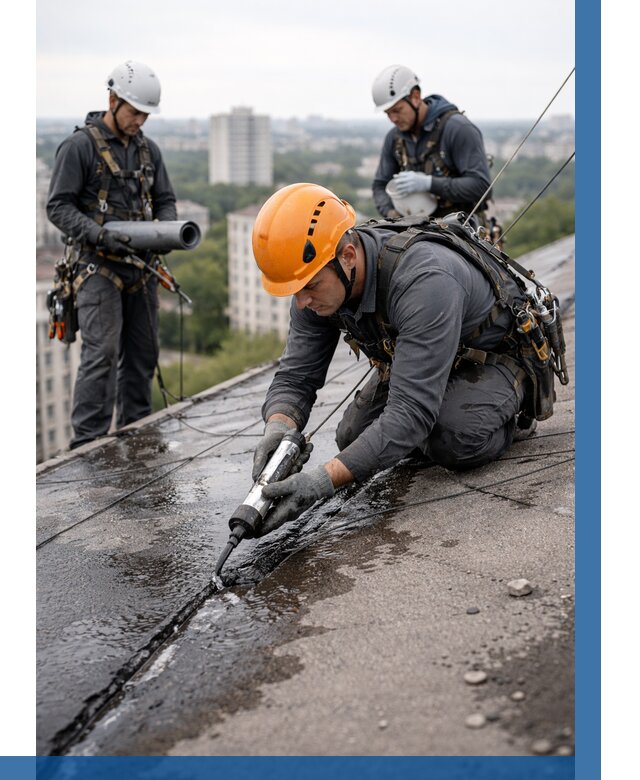 Устранение протечек кровли в Чебаркуле от 12884 р. | ВЫСОТНИК-Чбр