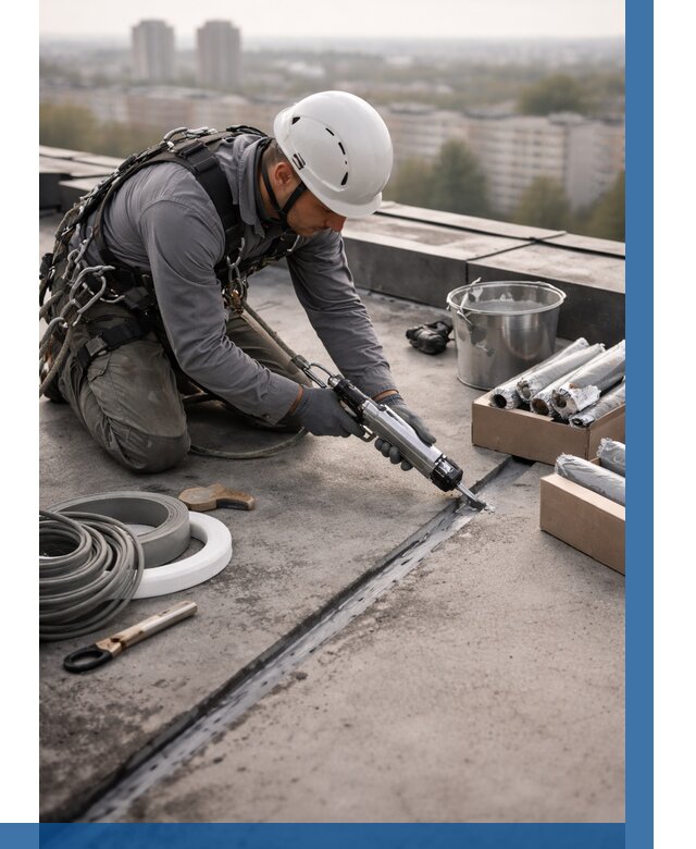 Герметизация швов кровли в Чебаркуле от 483 р./м2 | ВЫСОТНИК-Чбр