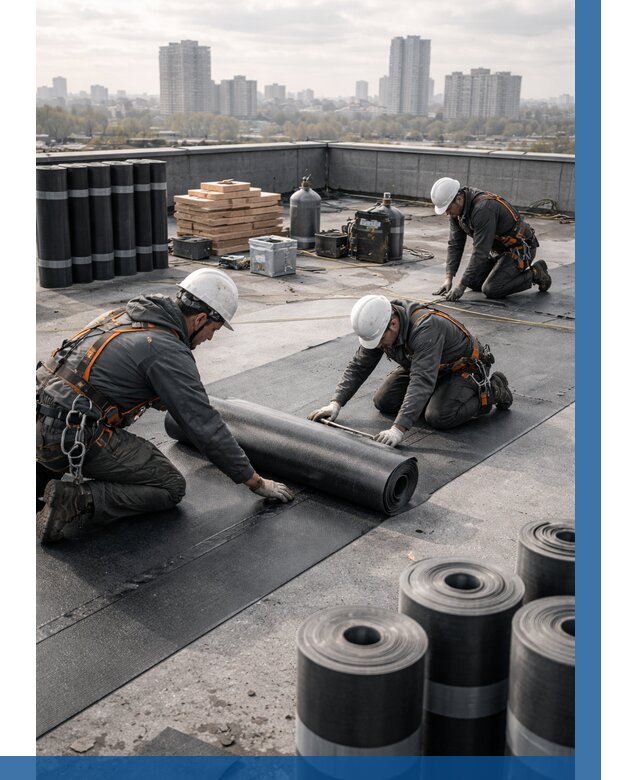 Монтаж мягкой кровли под ключ в Чебаркуле от 483 р. | ВЫСОТНИК-Чбр