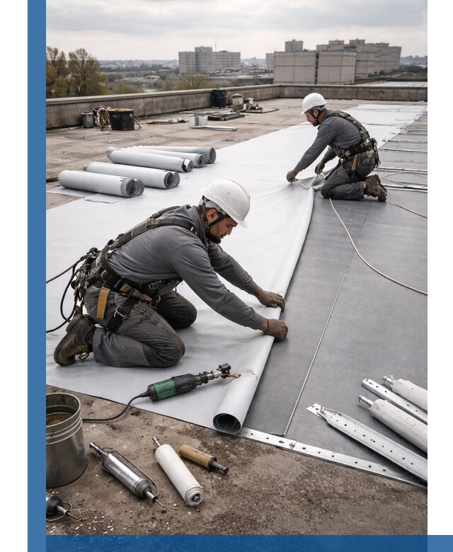 Монтаж мембранной кровли в Чебаркуле для промышленных зданий