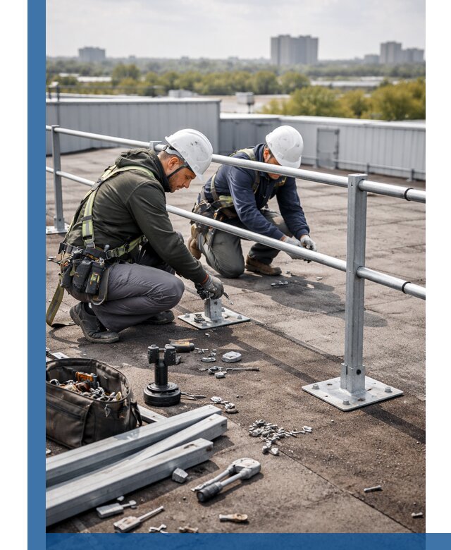 Монтаж кровельного ограждения в Чебаркуле под ключ с гарантией