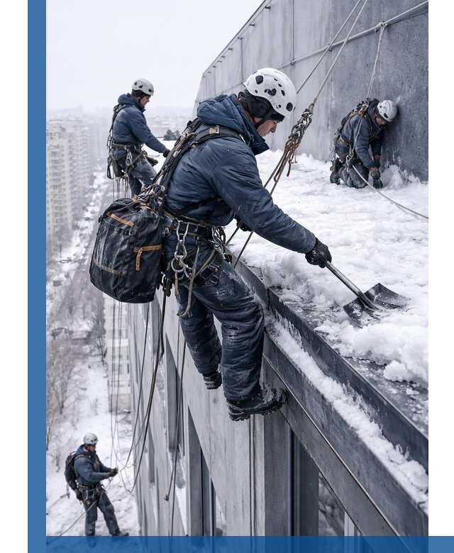 Абонентское обслуживание кровли зимой в Чебаркуле регулярный уход