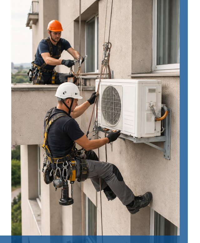 Монтаж внешнего блока кондиционера в Чебаркуле от 6979 р. | ВЫСОТНИК-Чбр