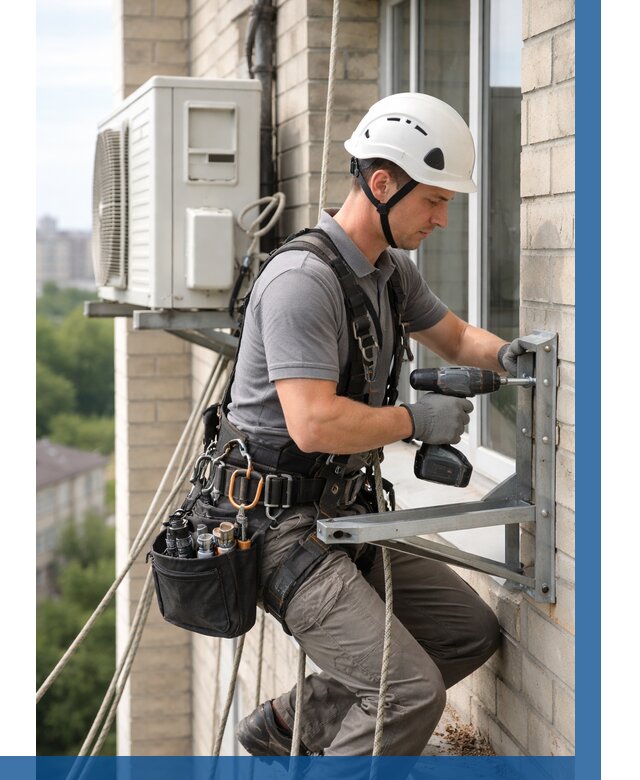 Установка кронштейнов кондиционера в Чебаркуле от 3758 р. | ВЫСОТНИК-Чбр