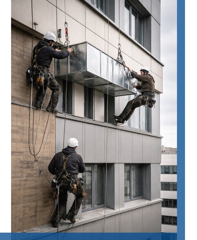 Монтаж воздуховодов на фасаде в Чебаркуле от 1611 р. | ВЫСОТНИК-Чбр