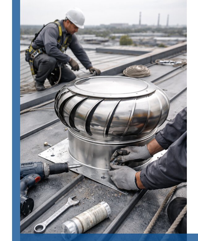 Установка дефлекторов на кровле в Чебаркуле профессионально