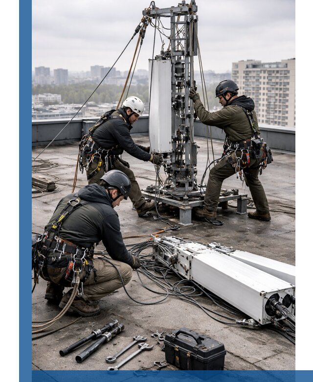 Демонтаж антенн на крыше зданий в Чебаркуле с гарантией