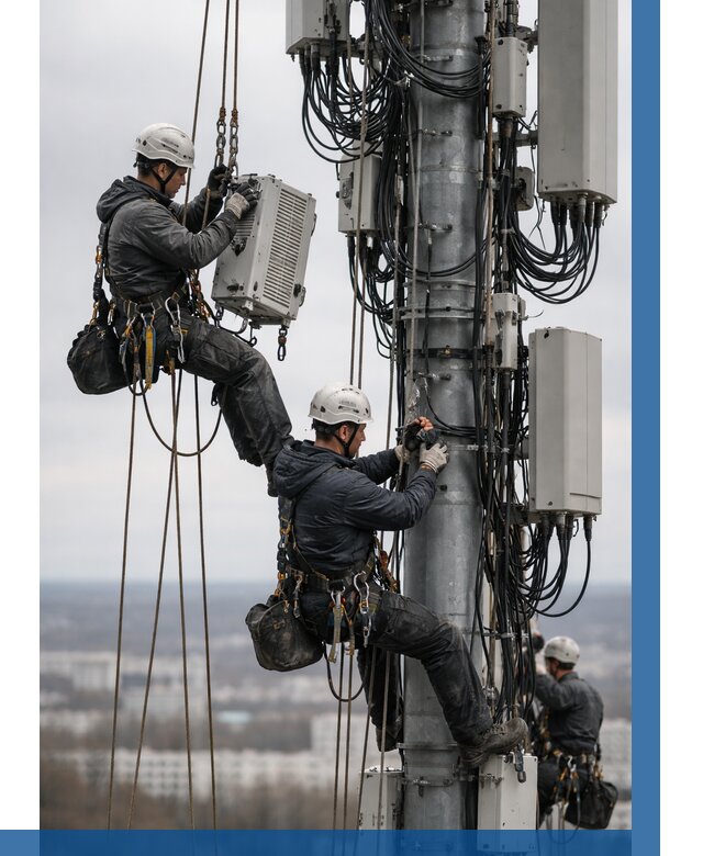 Монтаж оборудования связи на мачте в Чебаркуле от 8053 р. | ВЫСОТНИК-Чбр