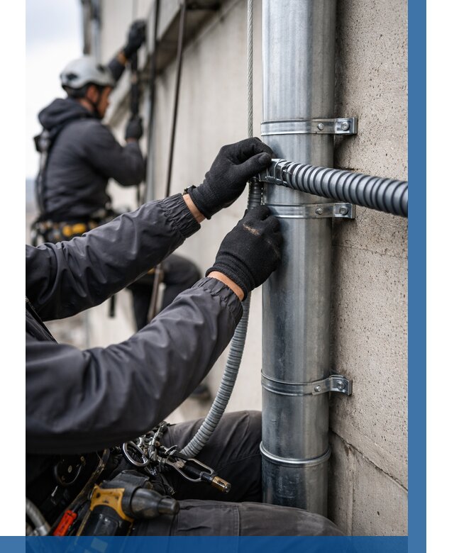 Монтаж гофры для кабеля в Чебаркуле от 322 р. | ВЫСОТНИК-Чбр