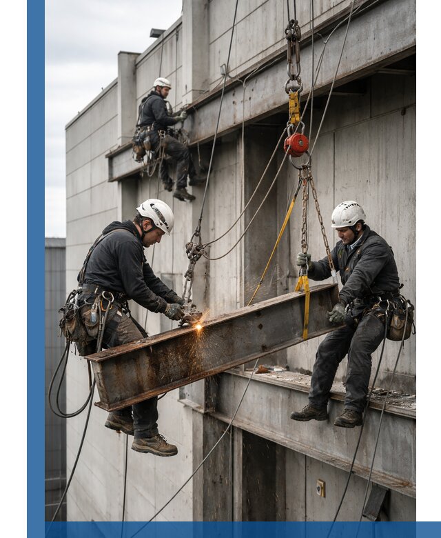 Демонтаж металлоконструкций на высоте в Чебаркуле под ключ