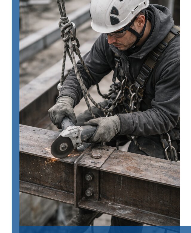 Резка металла на высоте в Чебаркуле для зданий и конструкций