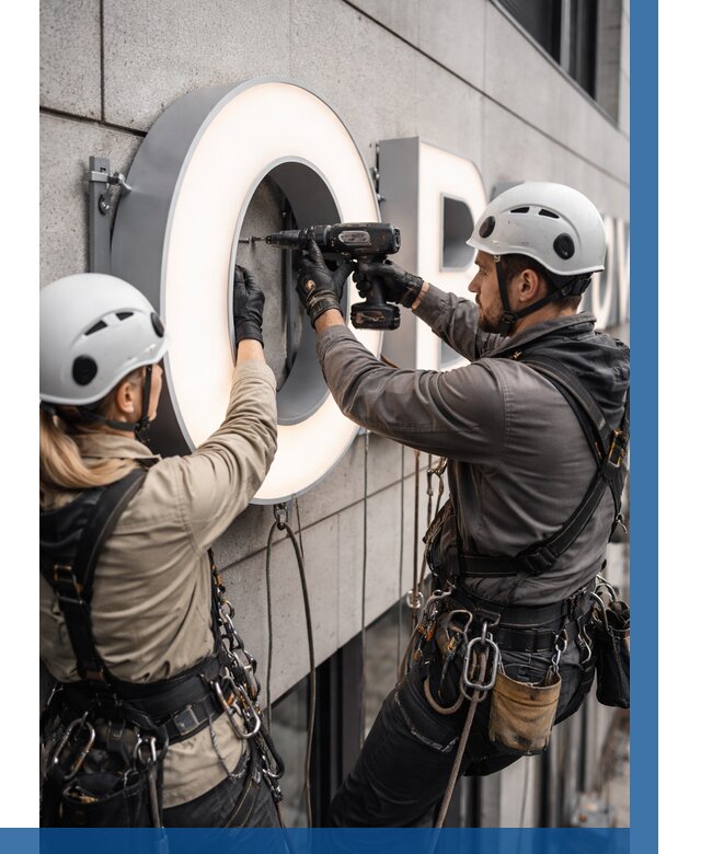 Монтаж световых букв в Чебаркуле от 3221 р. под ключ ВЫСОТНИК-Чбр