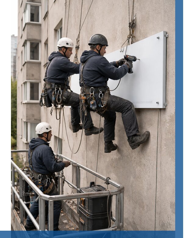 Монтаж табличек и указателей в Чебаркуле от 3758 р. | ВЫСОТНИК-Чбр