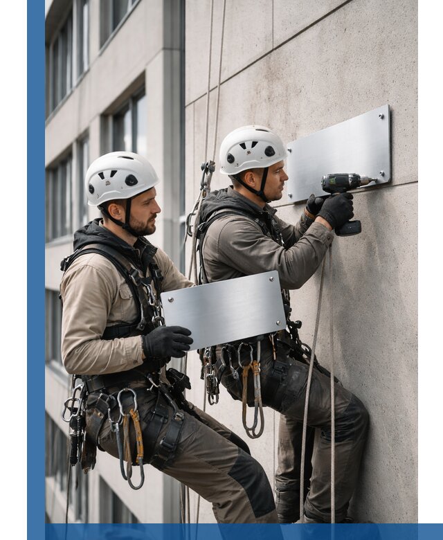 Монтаж табличек и указателей в Чебаркуле для зданий и сооружений