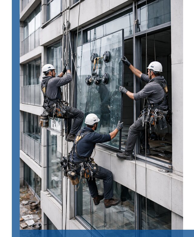 Фасадное остекление и монтаж витражей зданий в Чебаркуле под ключ