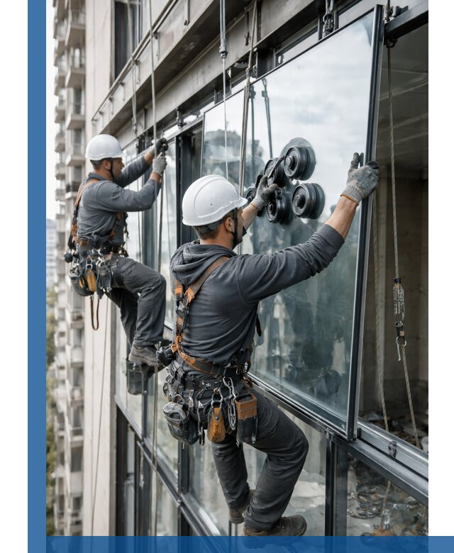 Витражное остекление фасадов и лоджий в Чебаркуле под ключ