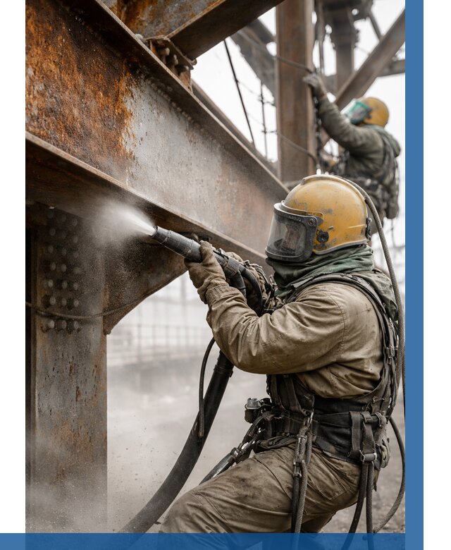 Пескоструйная очистка металлоконструкций в Чебаркуле по 644 р.  ВЫСОТНИК-Чбр