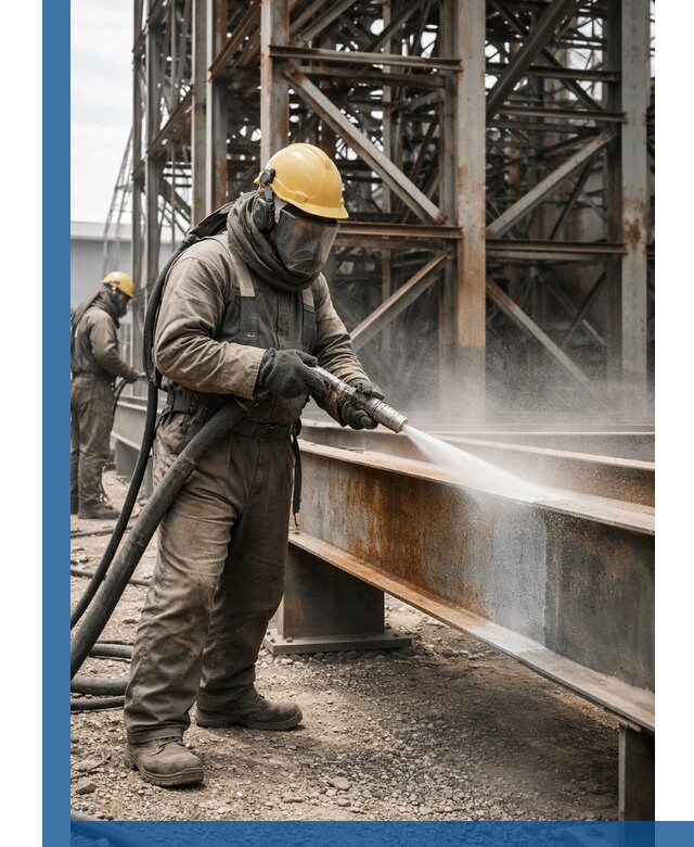 Пескоструйная очистка металлоконструкций в Чебаркуле промышленная