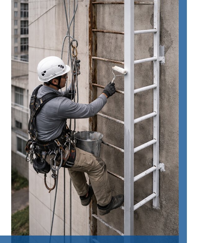 Покраска пожарных лестниц в Чебаркуле от 4832 р. | ВЫСОТНИК-Чбр