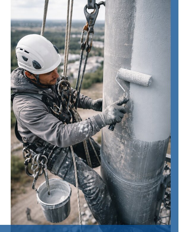 Покраска мачт связи под ключ в Чебаркуле от 913 р. | ВЫСОТНИК-Чбр