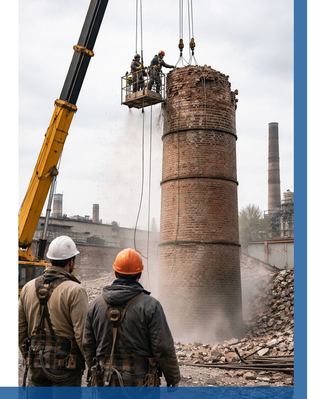 Демонтаж дымовой трубы в Чебаркуле от 96633 р. | ВЫСОТНИК-Чбр, смета