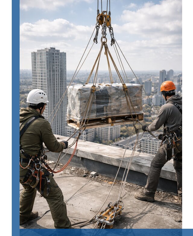 Подъем и монтаж крупногабаритных грузов на крышу в Чебаркуле