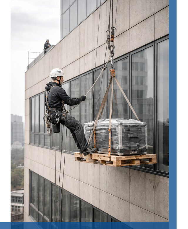 Спуск груза по фасаду в Чебаркуле от 3758 р. | ВЫСОТНИК-Чбр