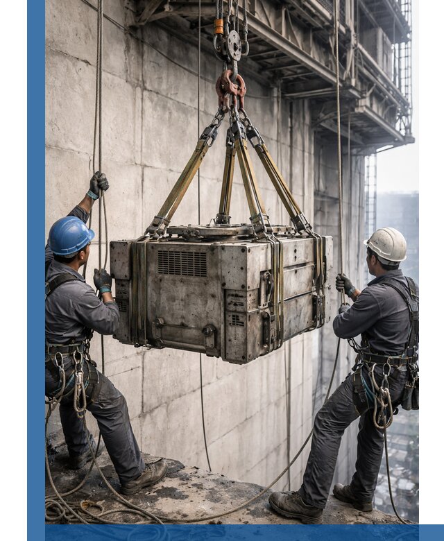 Такелажные работы на высоте, подъем и монтаж грузов в Чебаркуле